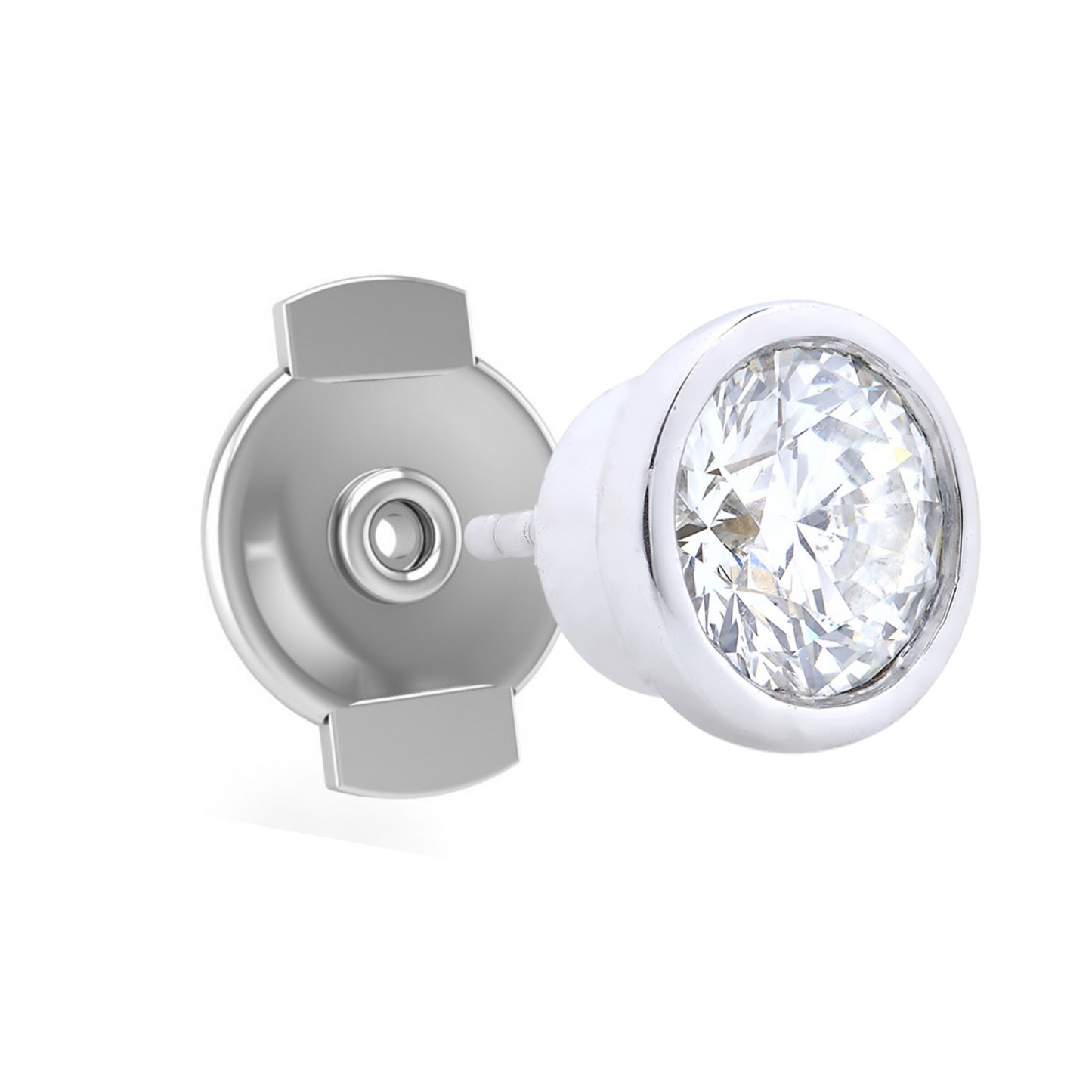 The Starlet Back-Off Stud in 14K White Gold