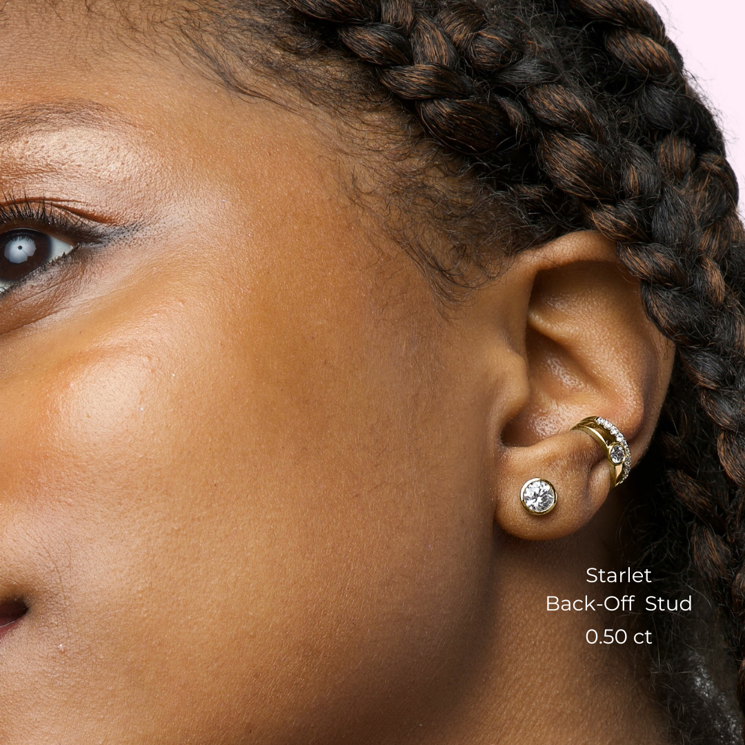 The Starlet Back-Off Stud in 14K Yellow Gold