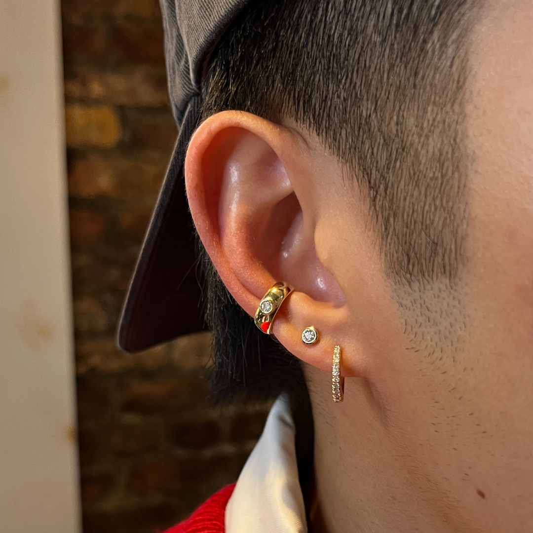 Wide Cyclops Mid Ear Cuff in 14K Gold