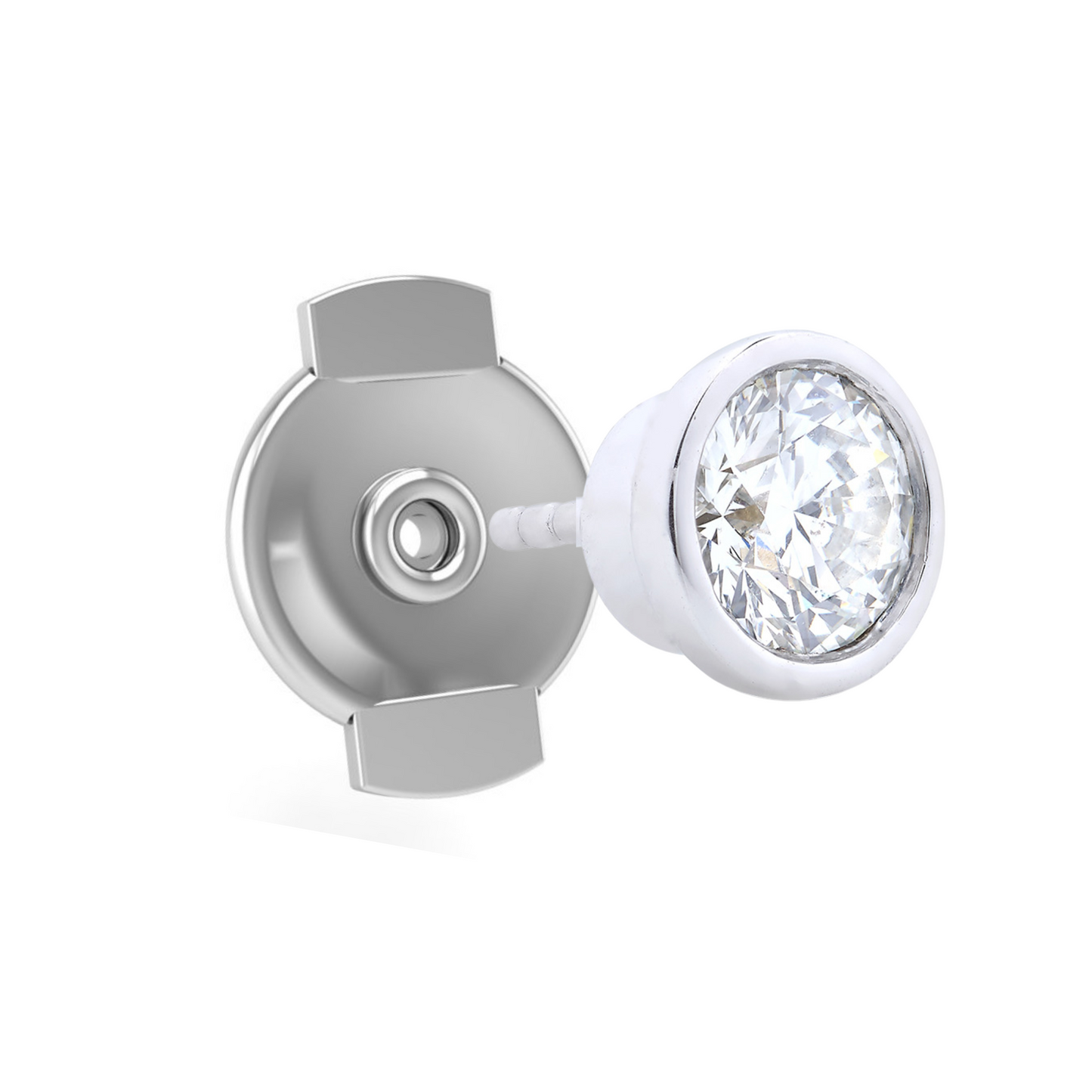 The Starlet Back-Off Stud in 14K White Gold