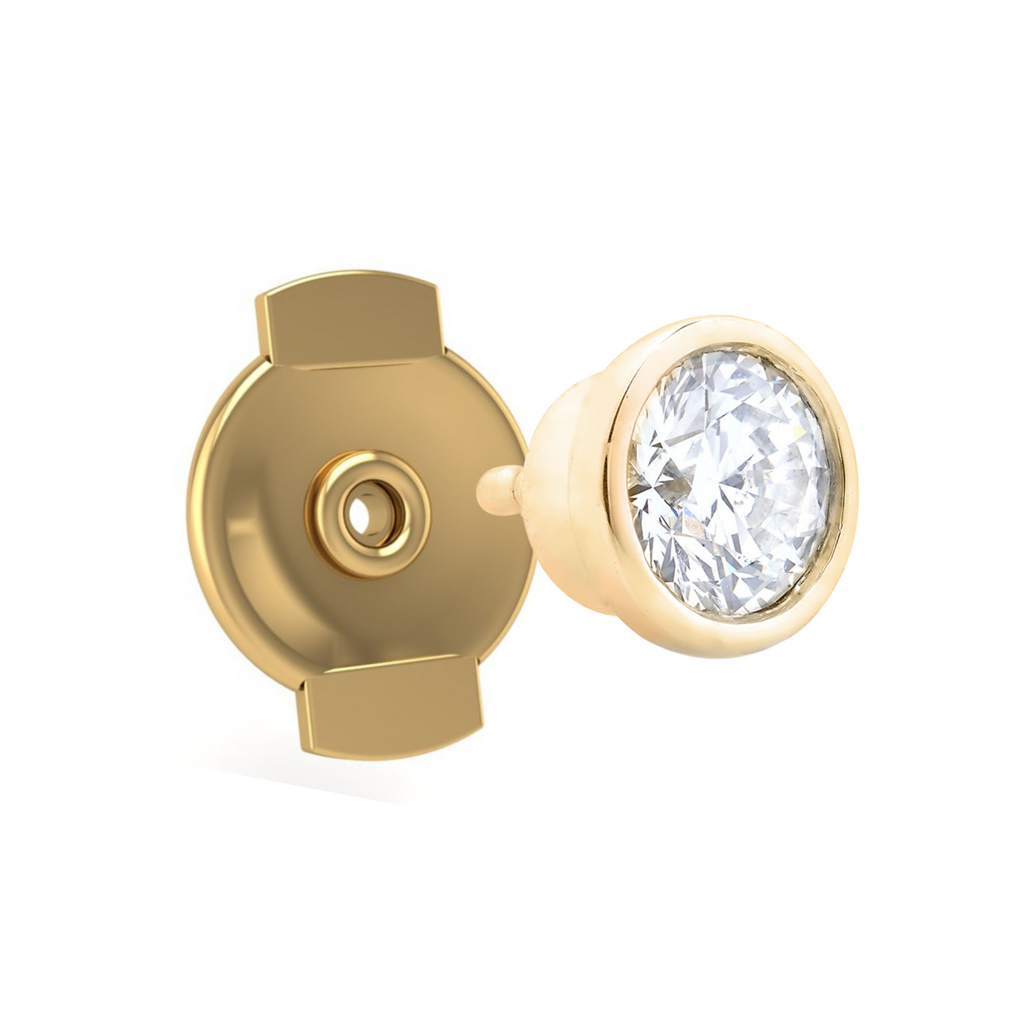 The Starlet Back-Off Stud in 14K Yellow Gold