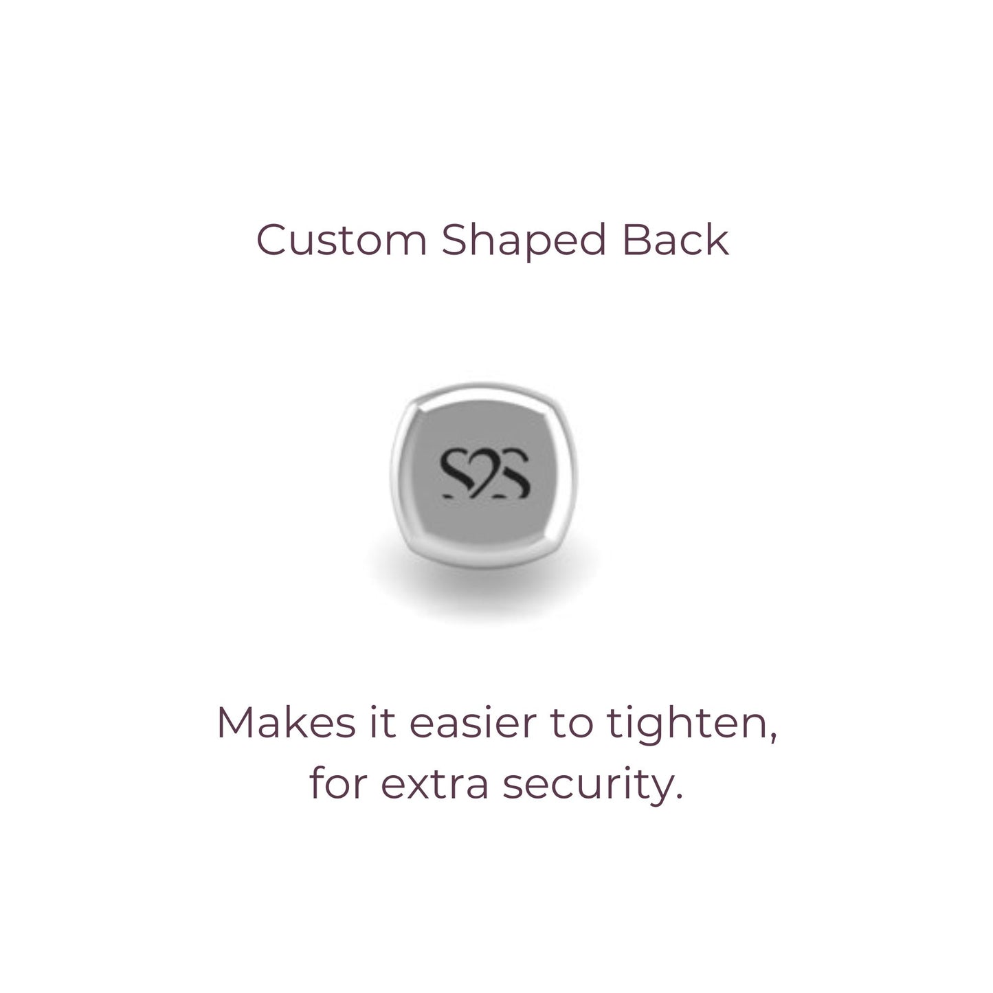 The Starlet Flat Back Stud in 14K White Gold
