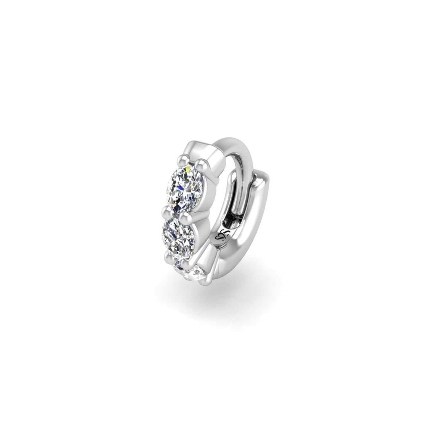 The Big-O Single Hoop in 14K White Gold