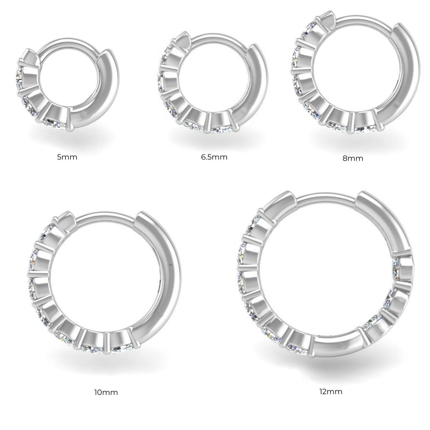 The Big-O Single Hoop in 14K White Gold