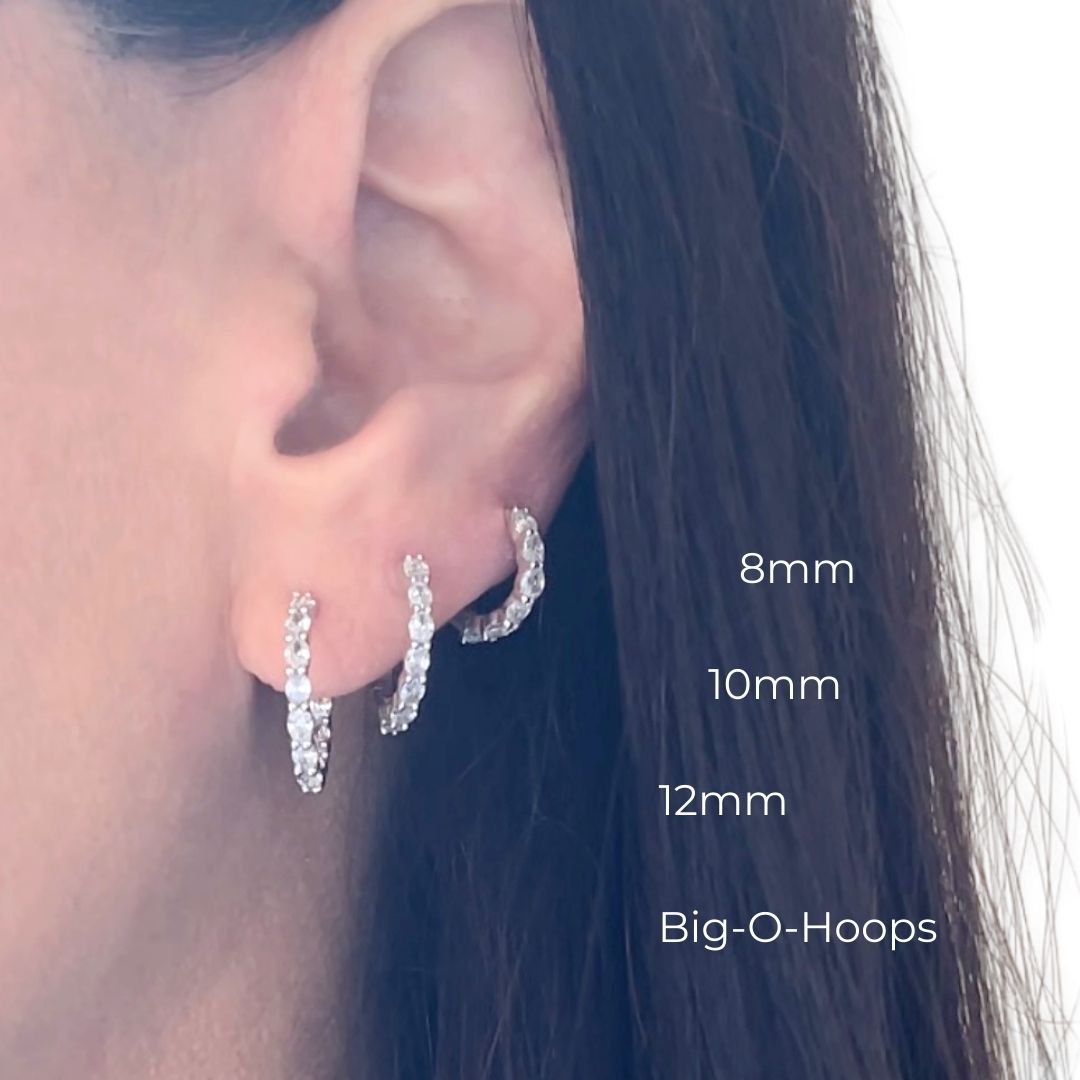 The Big-O Single Hoop in 14K White Gold