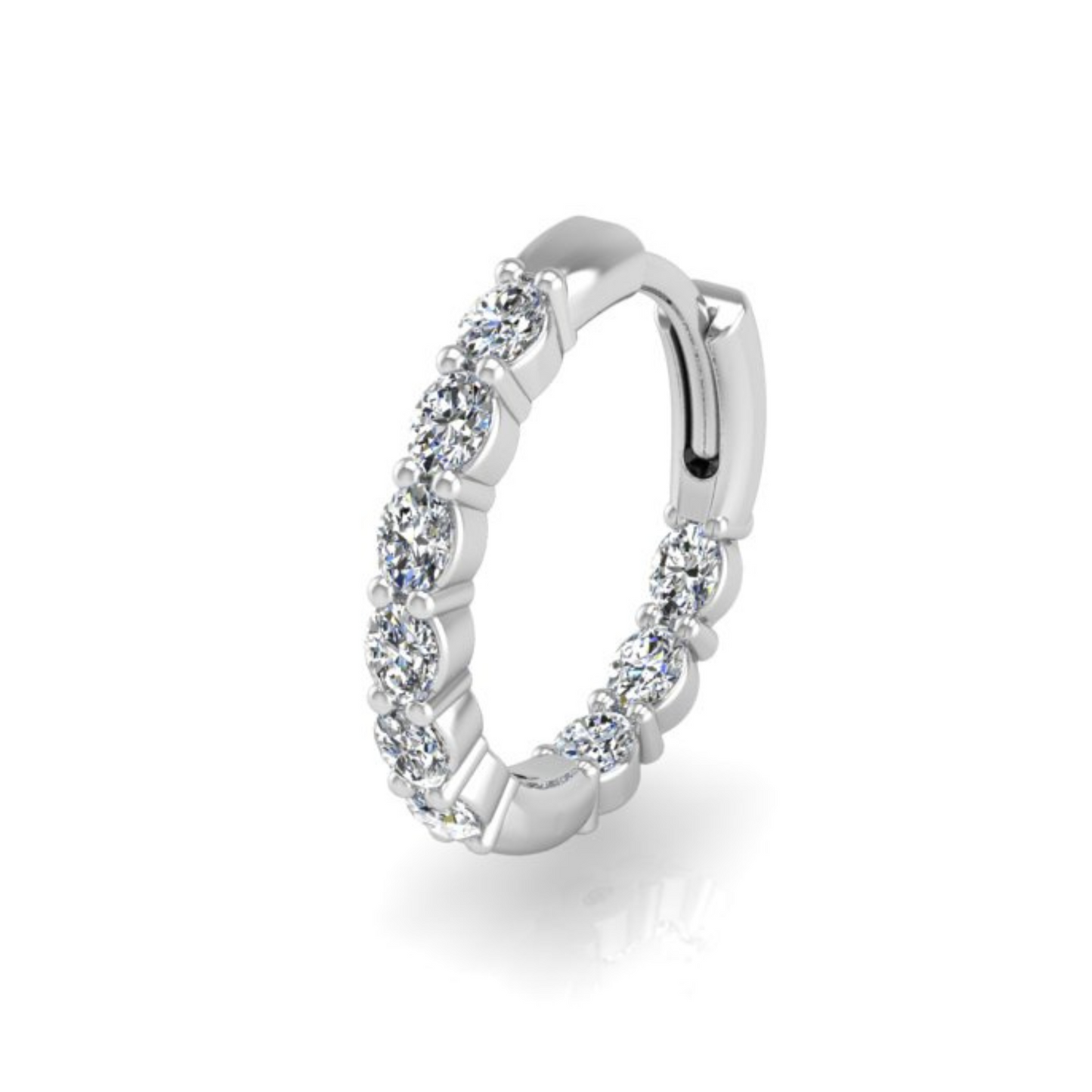 The Big-O Single Hoop in 14K White Gold