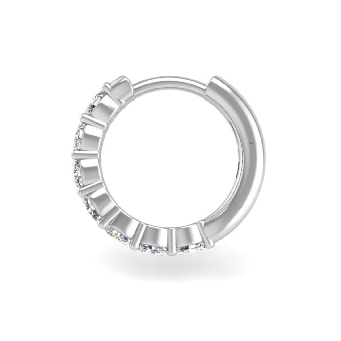 The Big-O Hoops in 14K White Gold