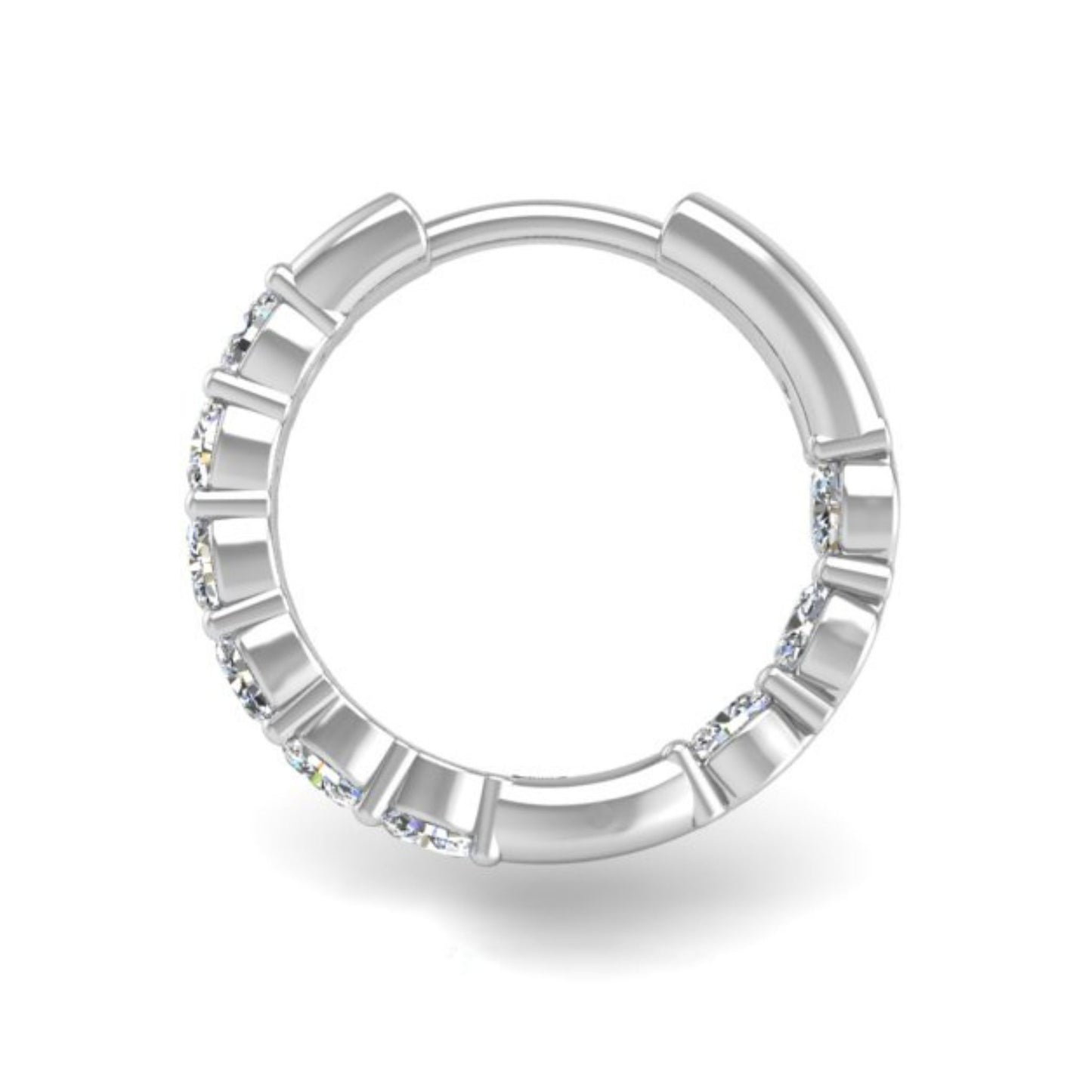 The Big-O Hoops in 14K White Gold