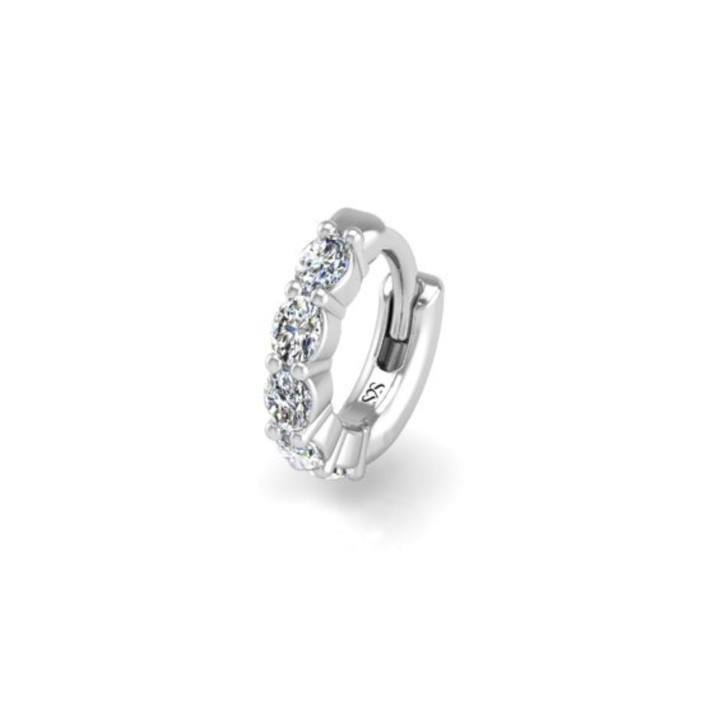 The Big-O Single Hoop in 14K White Gold