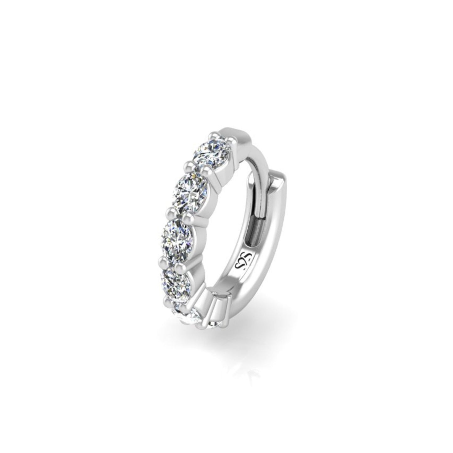 The Big-O Single Hoop in 14K White Gold