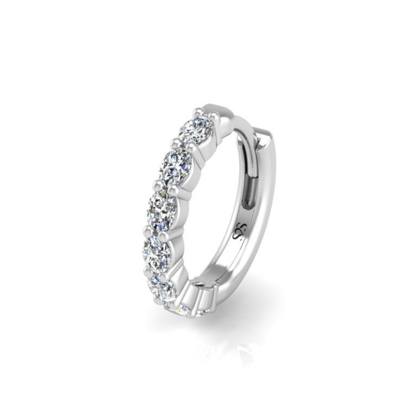 The Big-O Single Hoop in 14K White Gold