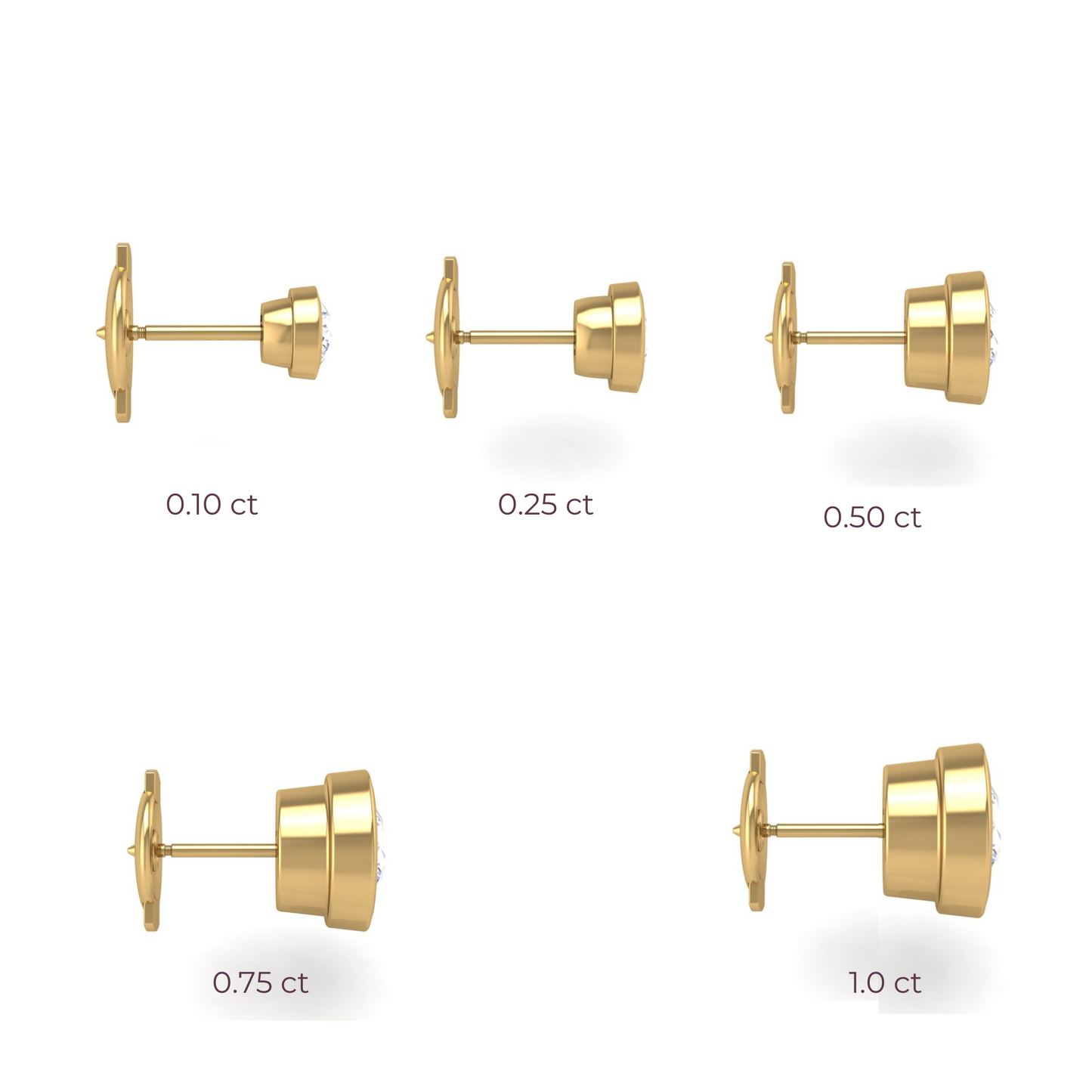 The Starlet Back-Off Stud in 14K Yellow Gold