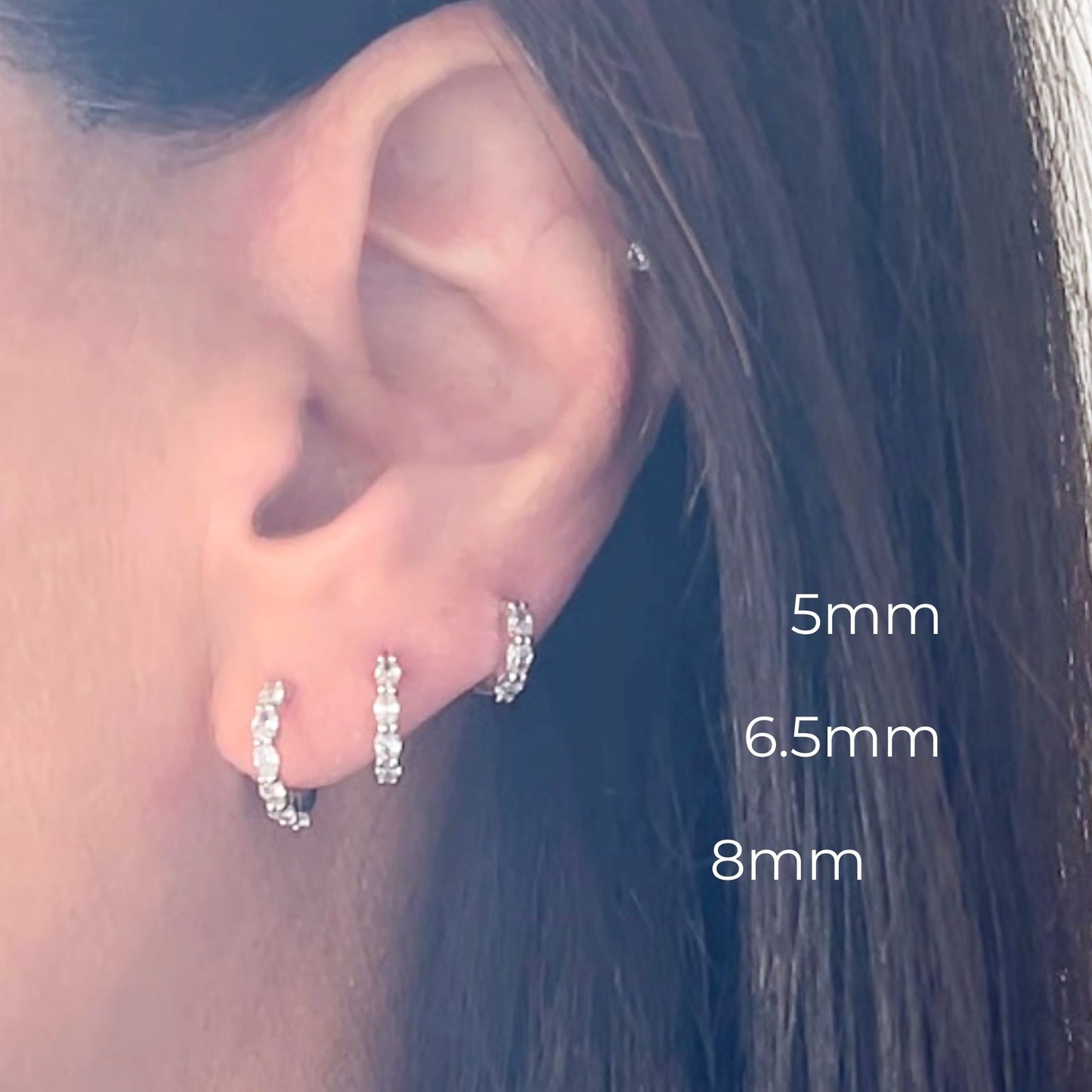 The Big-O Single Hoop in 14K White Gold