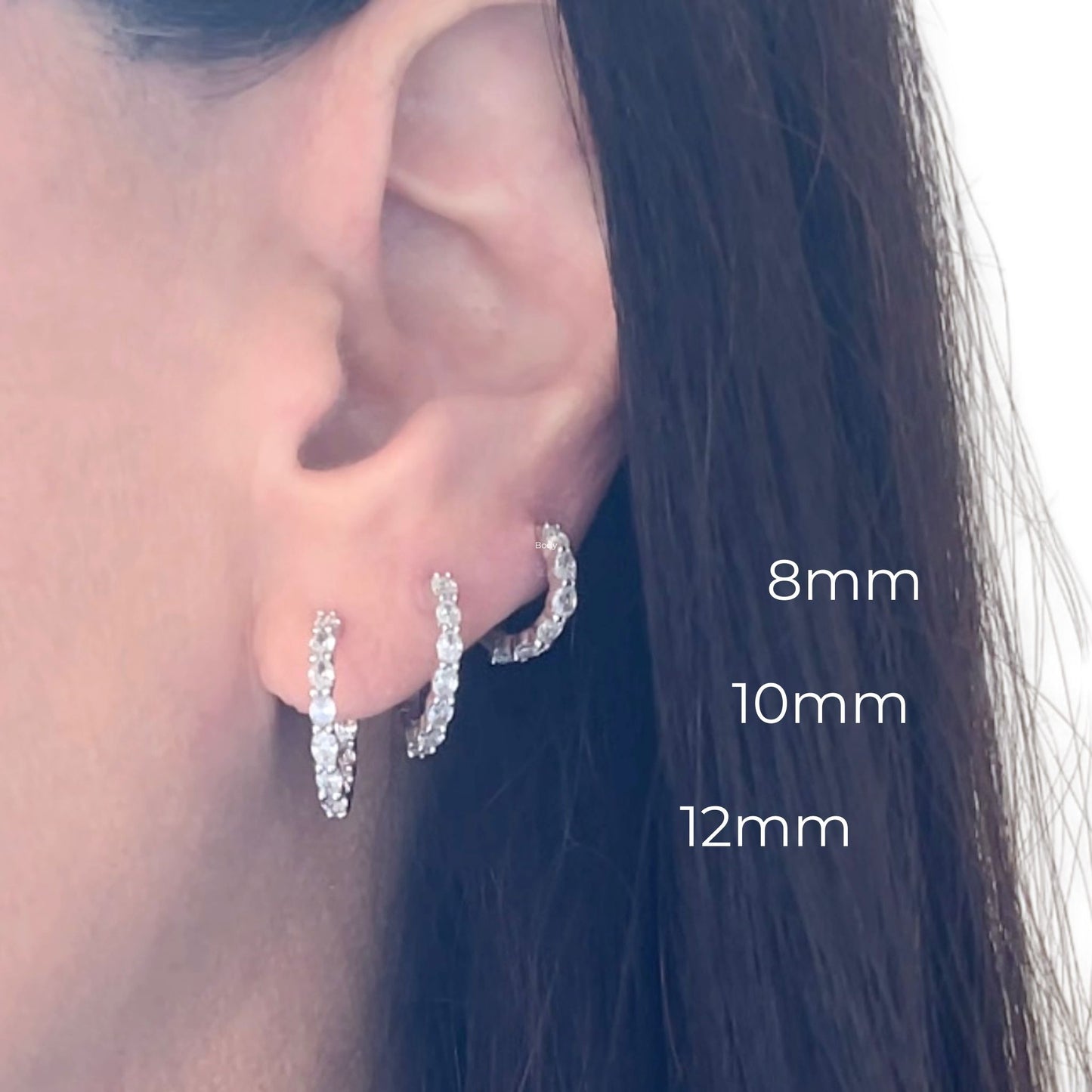 The Big-O Hoops in 14K White Gold