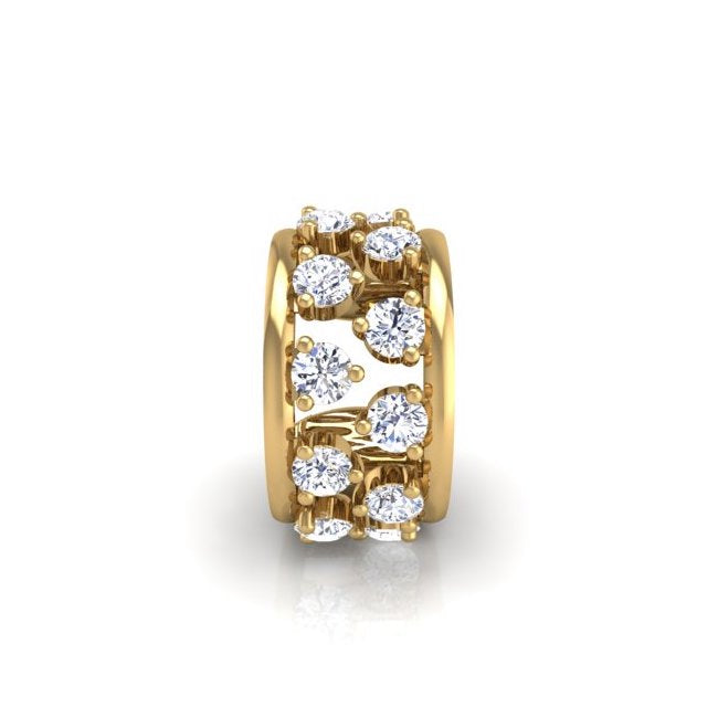 Double-Wave Mid Ear Cuff In 14K Gold