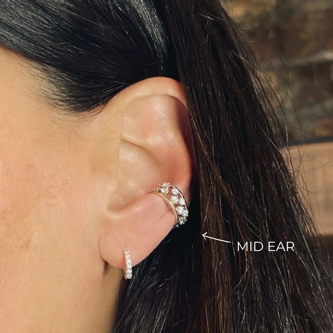 Double-Wave Mid Ear Cuff