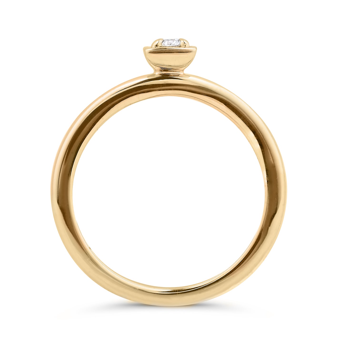 Edgy Stacking Ring in 14K Gold