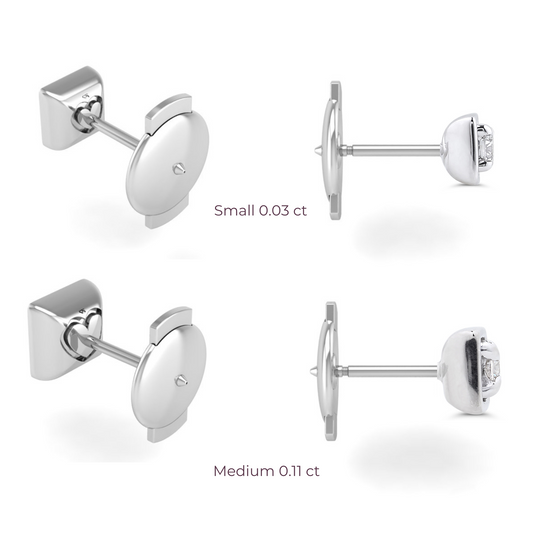 Edgy Back-Off Stud in Sterling Silver