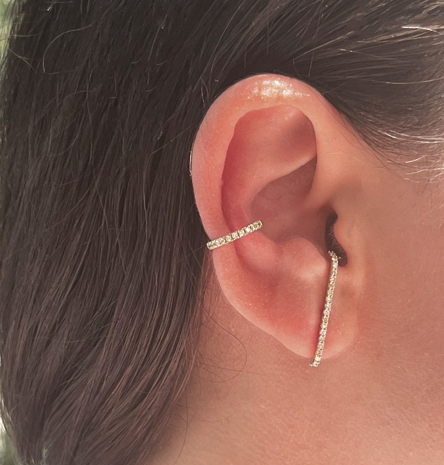 Pavé-All-Day Vertical Crawler in 14K Gold
