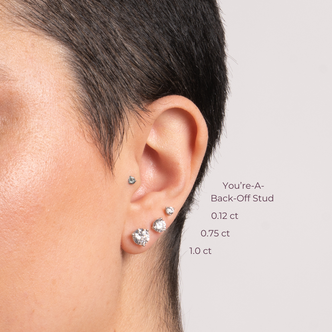 You're-a-Stud Back-Off 14K White Gold
