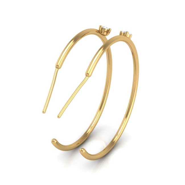 Maxi Solo Hoop in 14K Gold