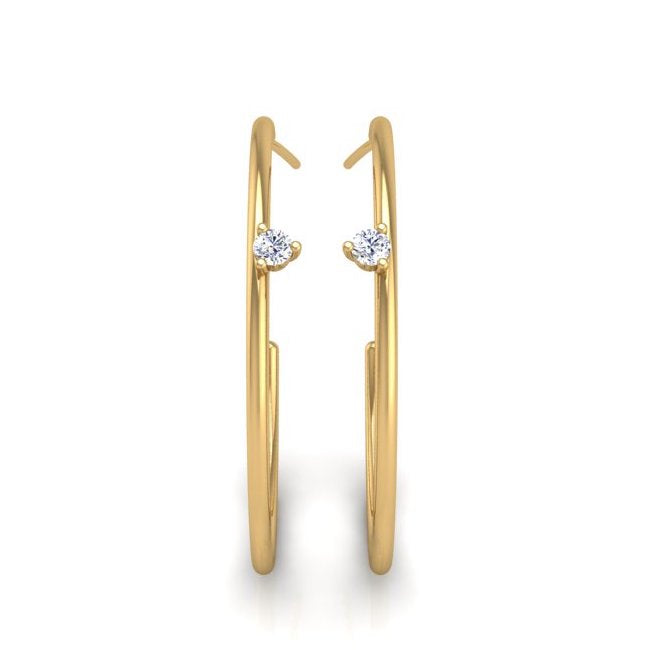 Maxi Solo Hoop in 14K Gold