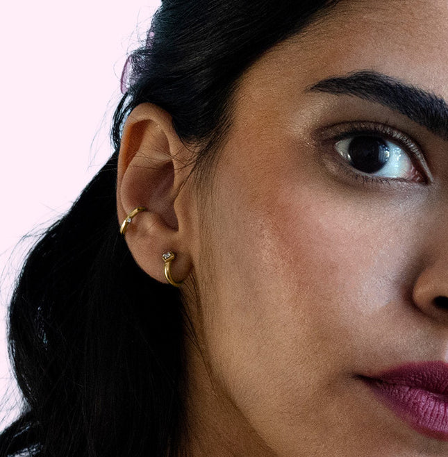 Perfectionist Hoop in 14K Gold