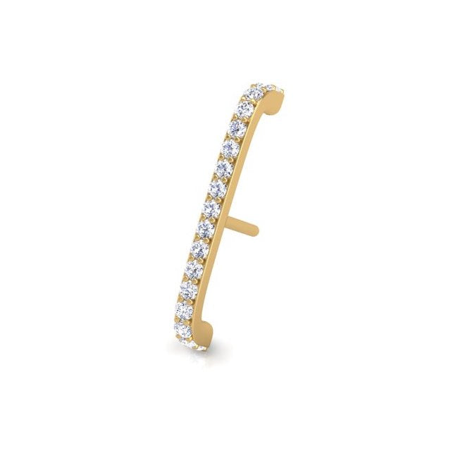 Pavé-All-Day Vertical Crawler in 14K Gold