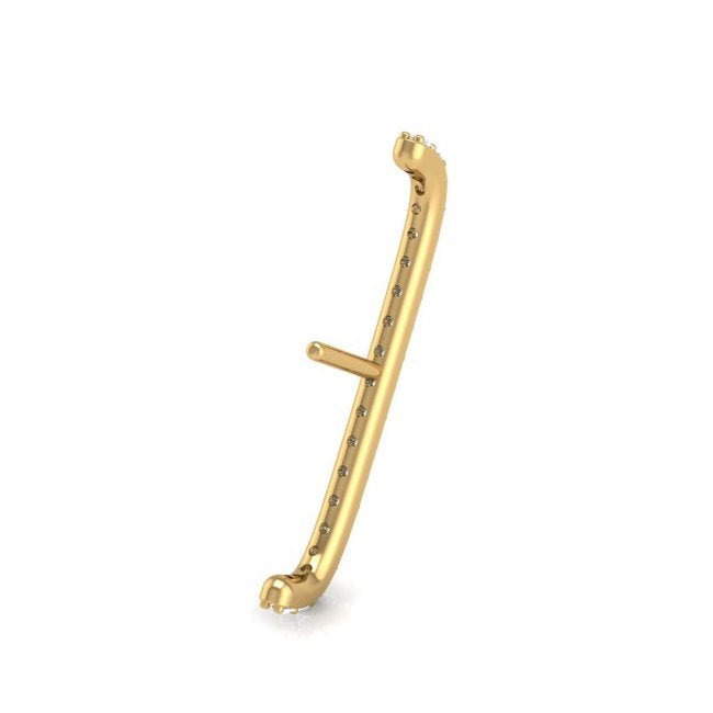 Pavé-All-Day Vertical Crawler in 14K Gold