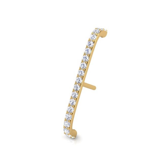 Pavé-All-Day Vertical Crawler in 14K Gold