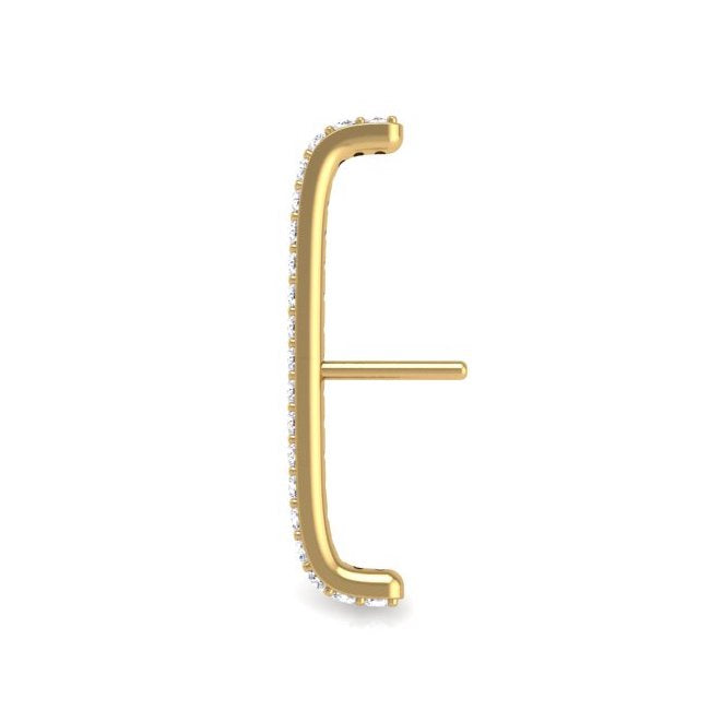 Pavé-All-Day Vertical Crawler in 14K Gold