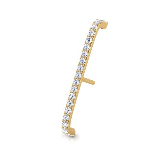 Pavé-All-Day Vertical Crawler in 14K Gold