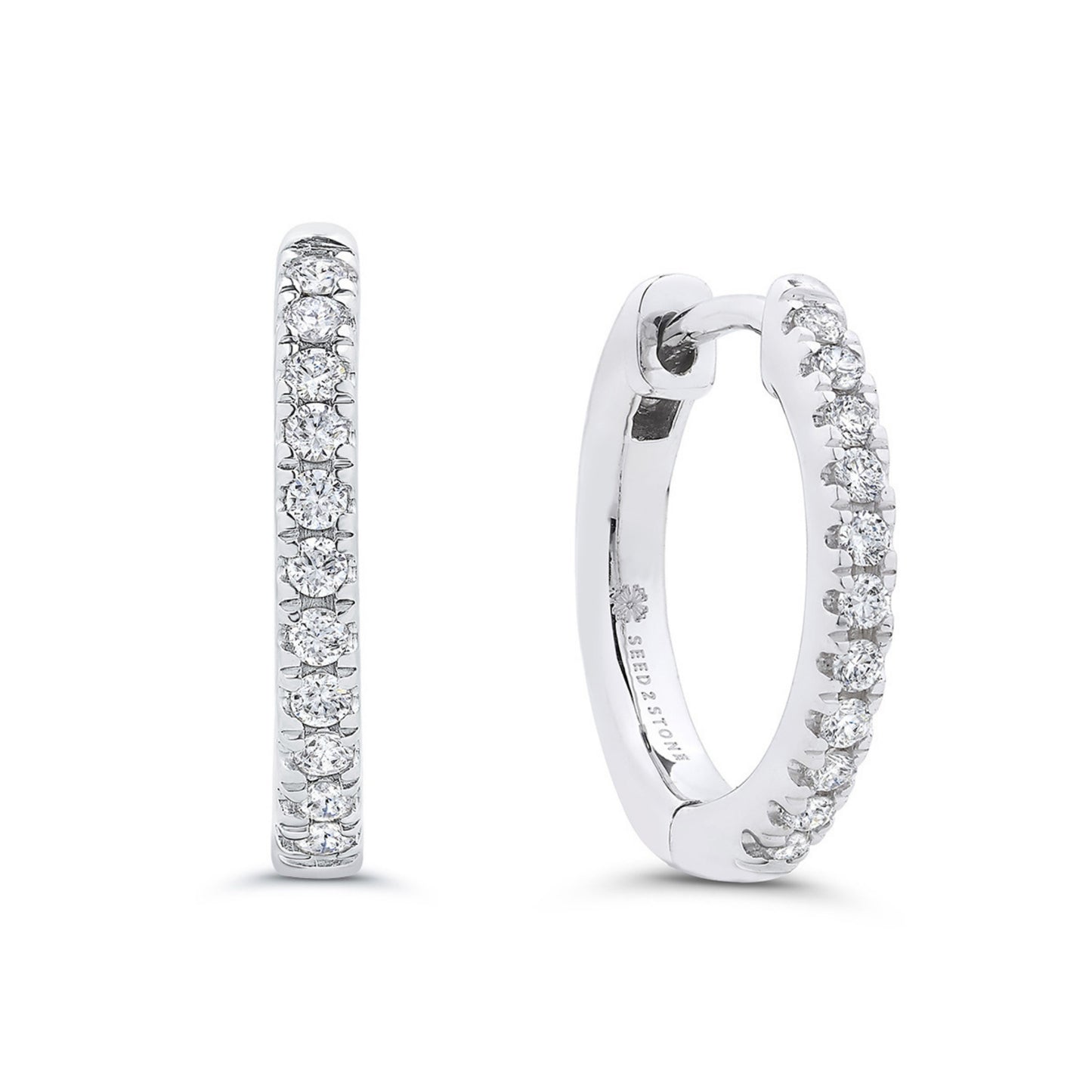 Pavé-All-Day Diamond Hoops
