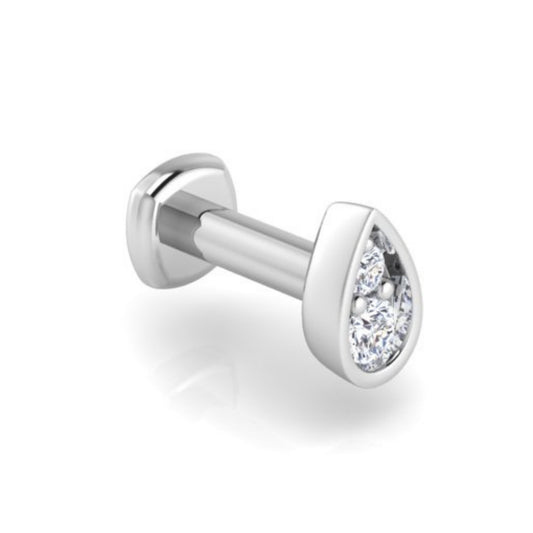 Perfect-Pear Diamond Flat Back Stud