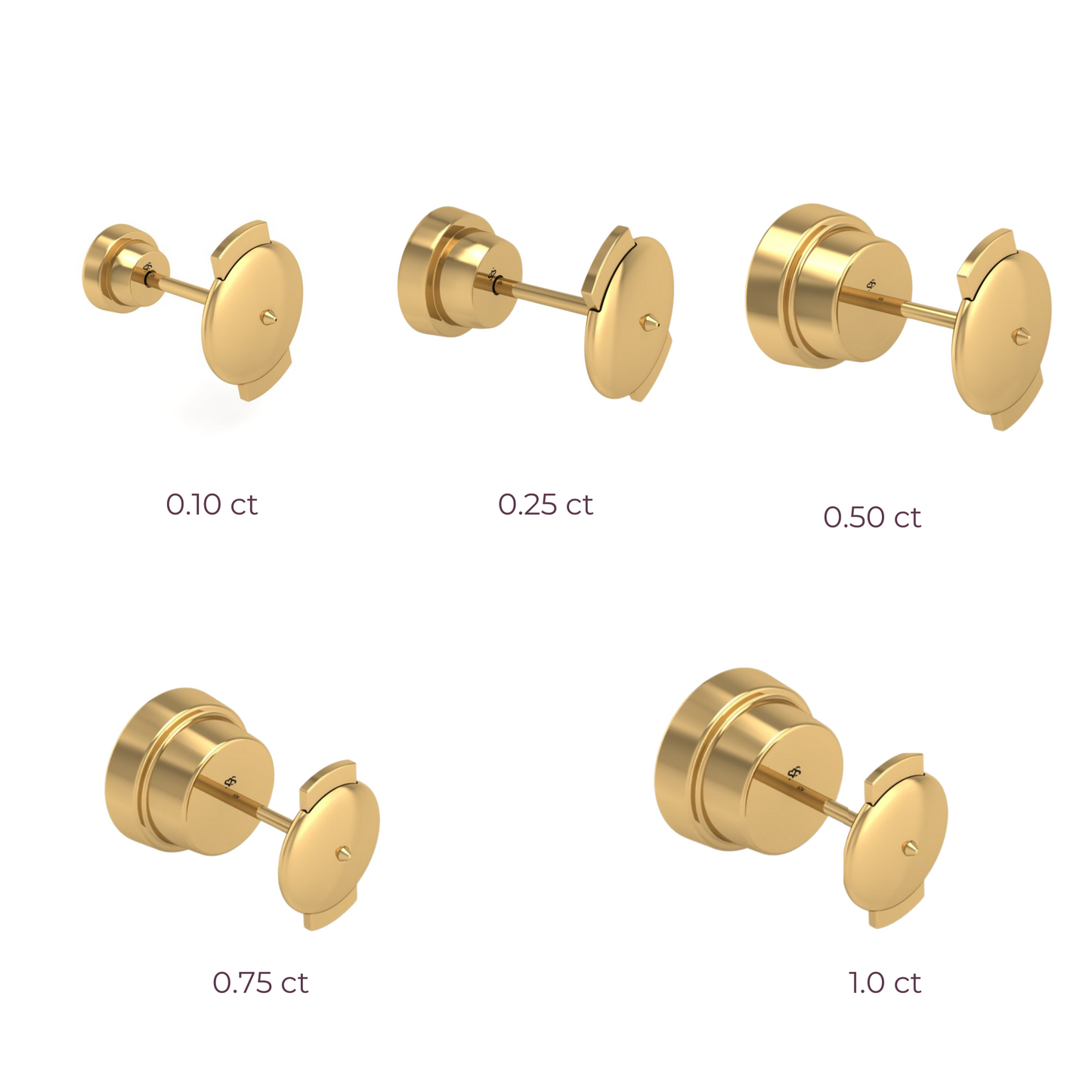 The Starlet Back-Off Stud in 14K Yellow Gold