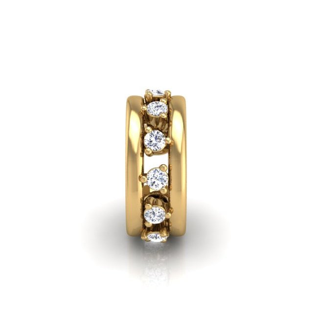 Sleek Wave Mid Ear Cuff in 14K Gold