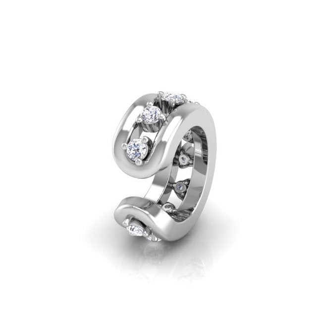 Sleek Wave Mid Ear Cuff