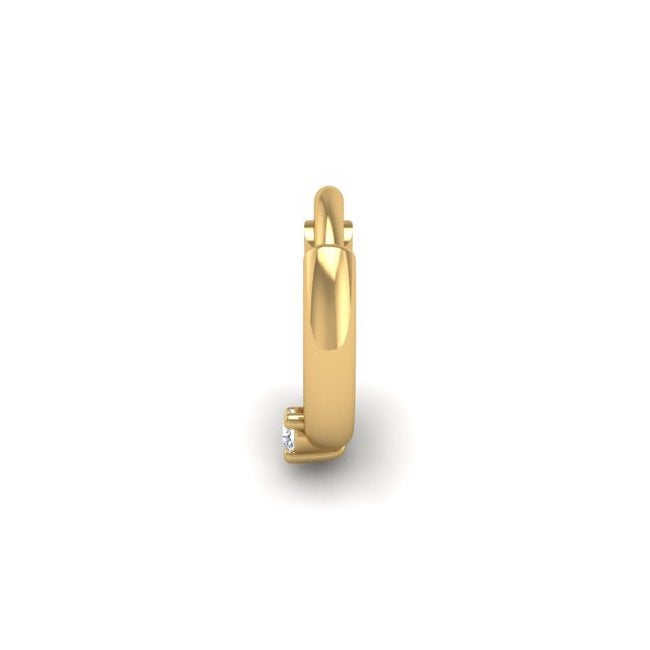 Solo Flat Hoop in 14K Gold