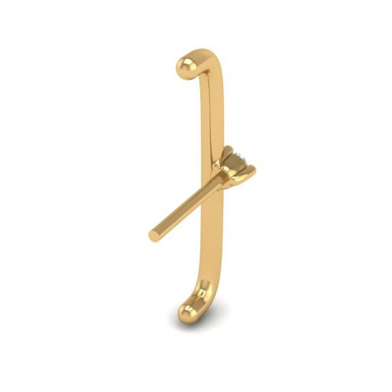 Solo Vertical Crawler in 14K Gold