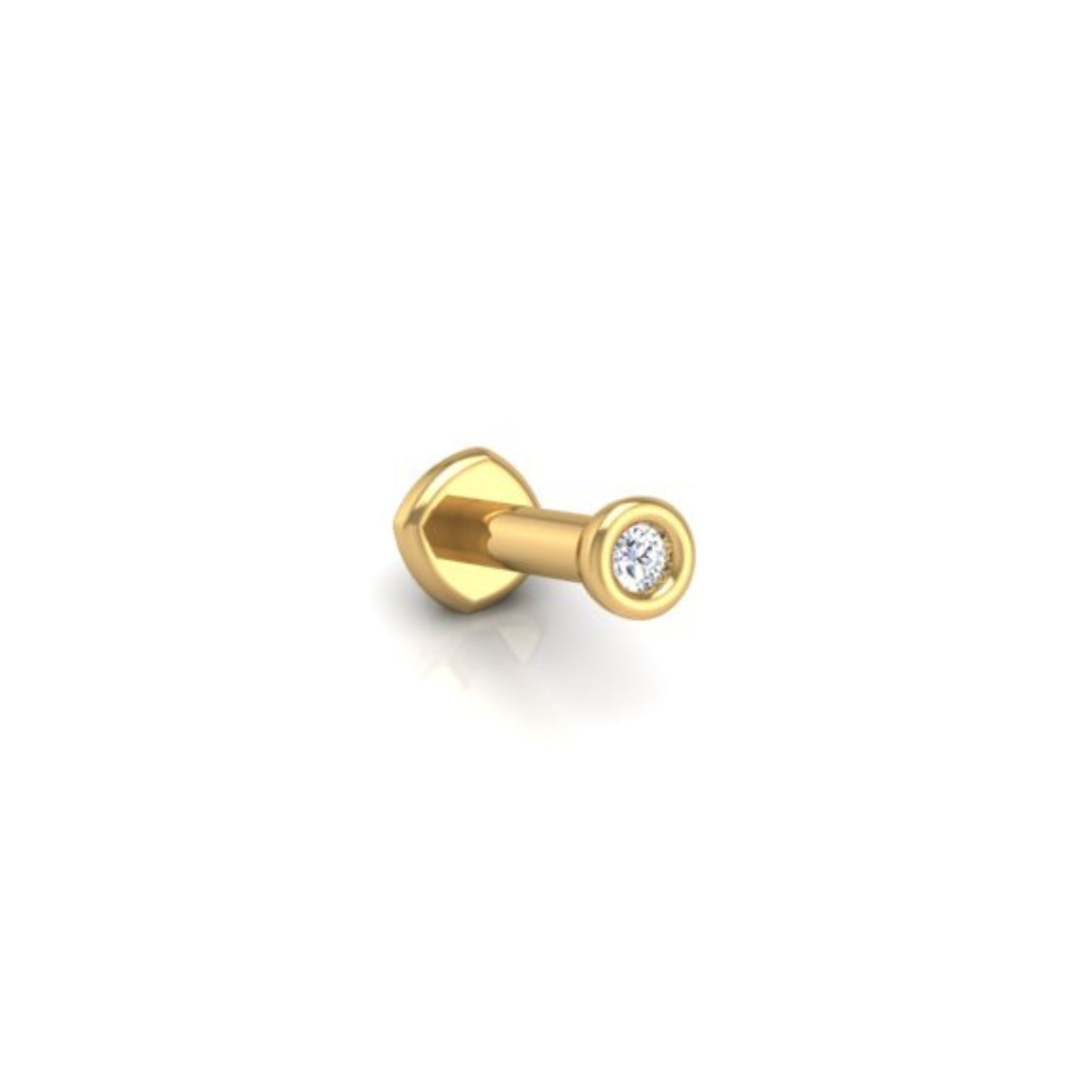 The Starlet Flat Back Stud in 14K Yellow Gold