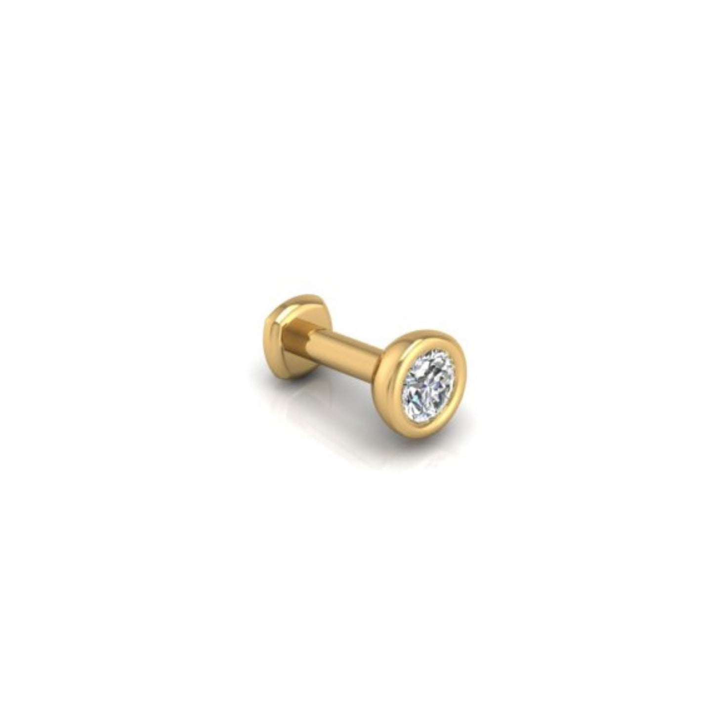 The Starlet Flat Back Stud in 14K Yellow Gold