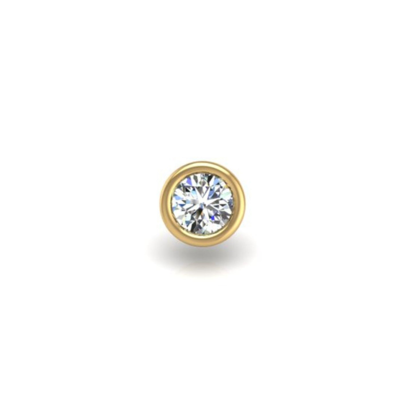 The Starlet Flat Back Stud in 14K Yellow Gold