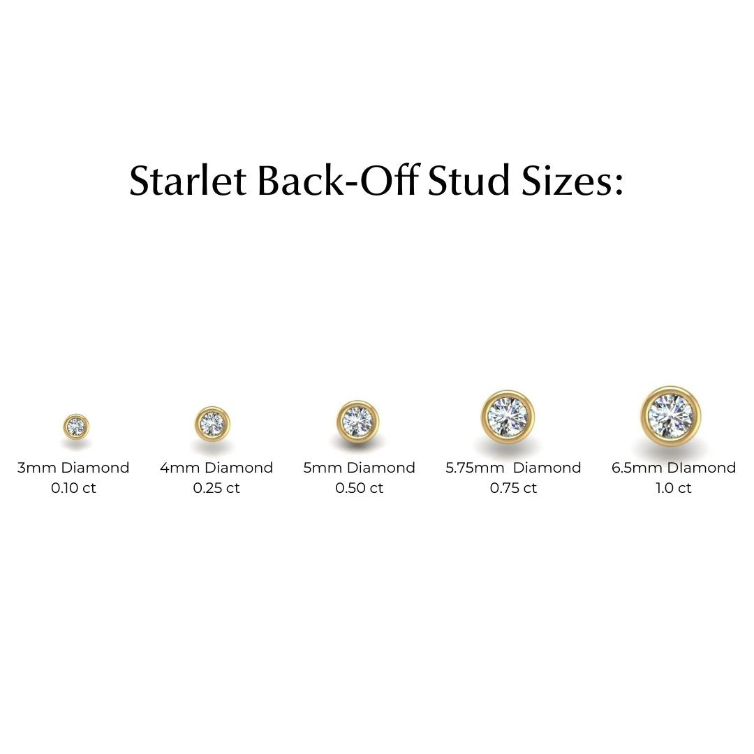 The Starlet Back-Off Stud in 14K Yellow Gold