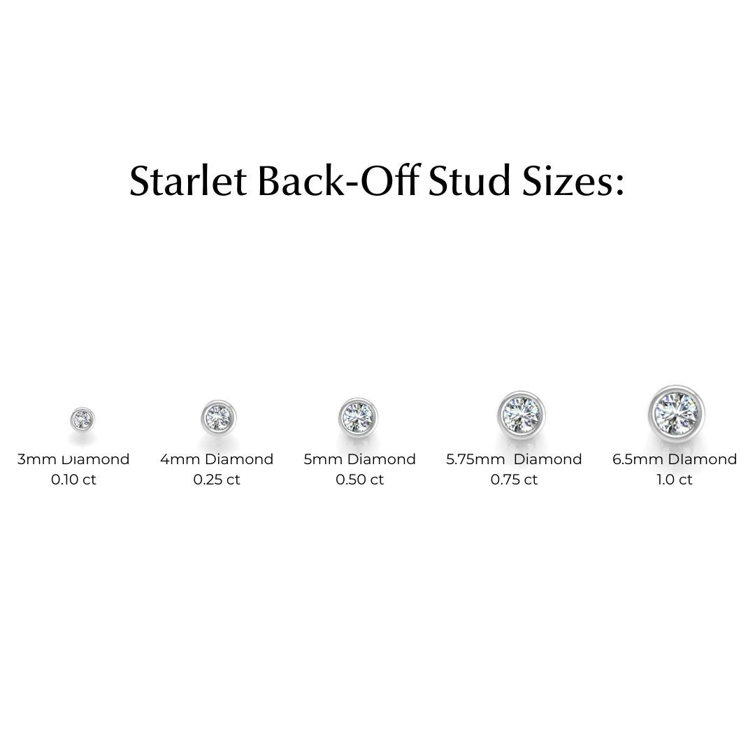 The Starlet Back-Off Stud in 14K White Gold
