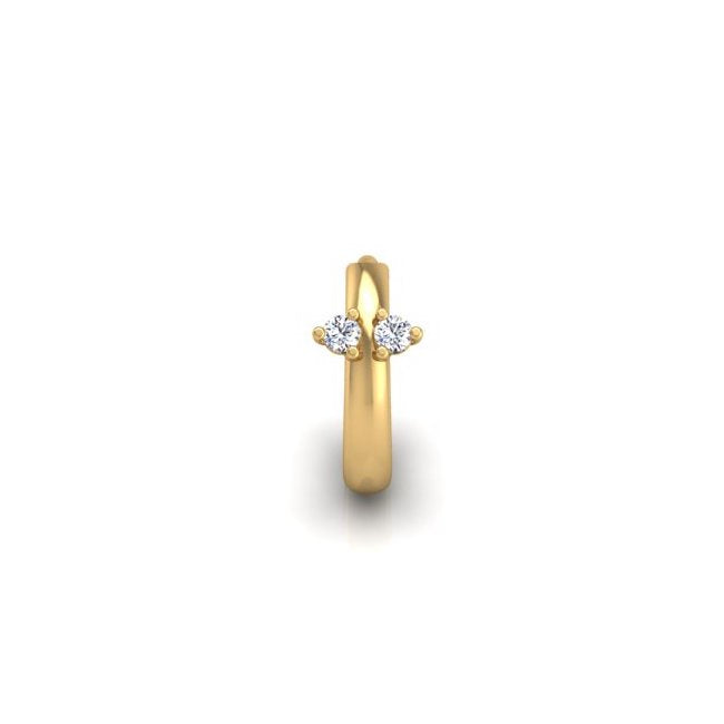 Twin Hoop in 14K Gold