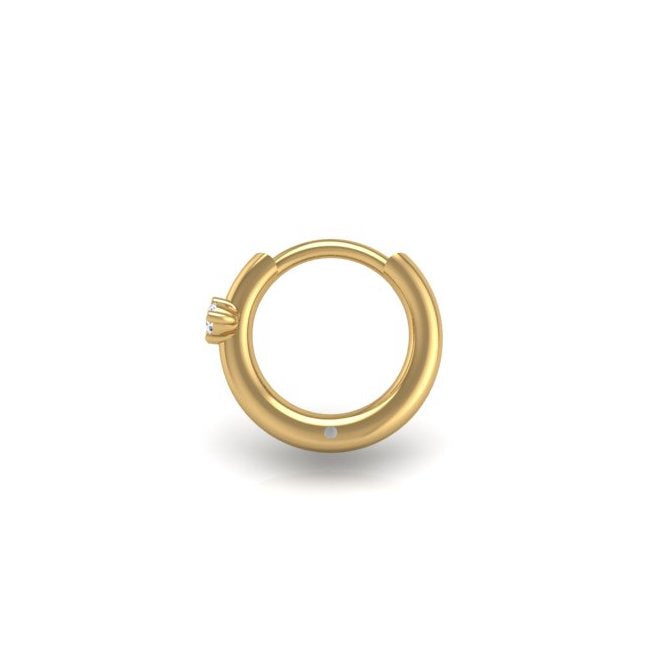 Twin Hoop in 14K Gold
