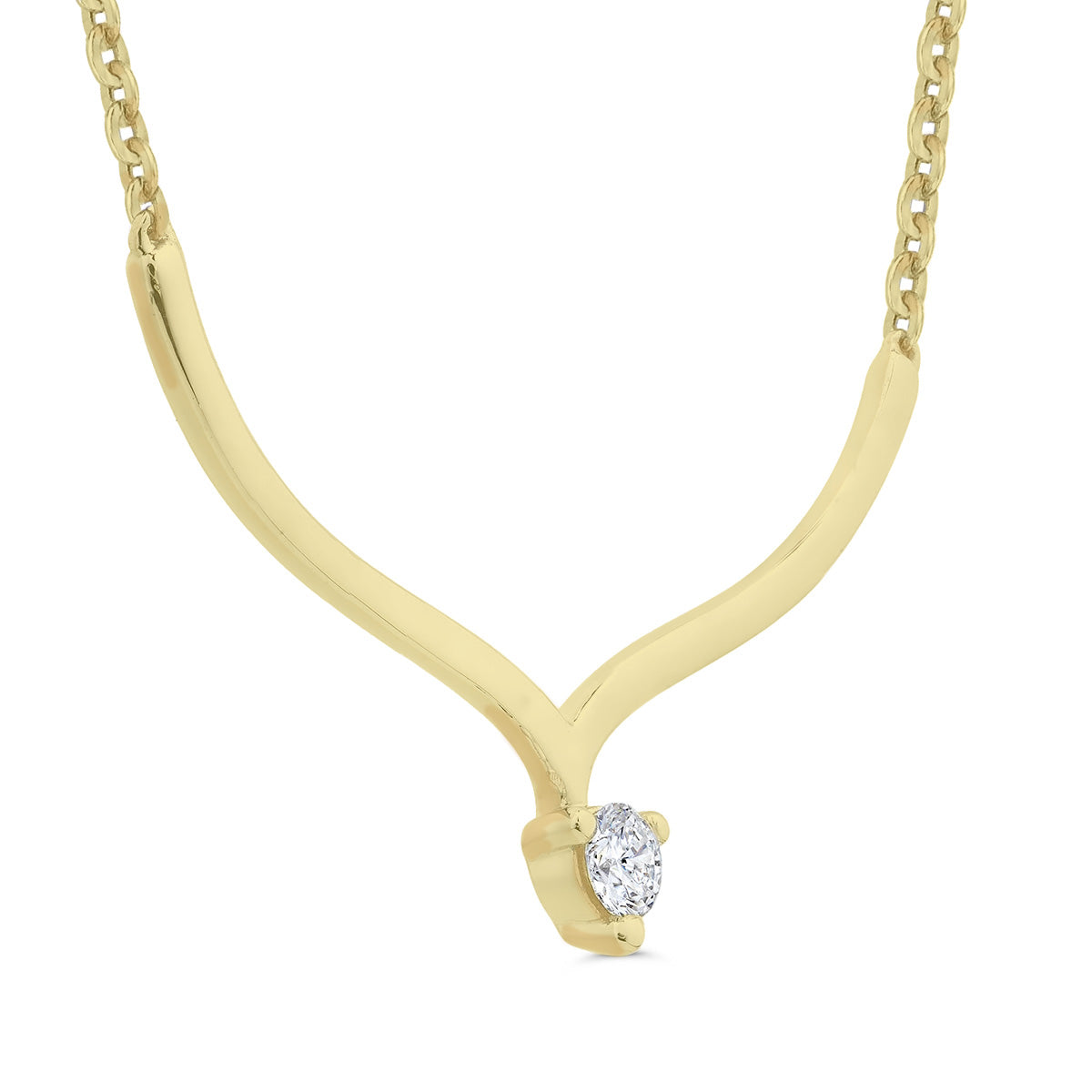 Versatile-V Necklace in 14K Gold