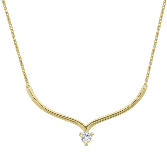 Versatile-V Necklace in 14K Gold