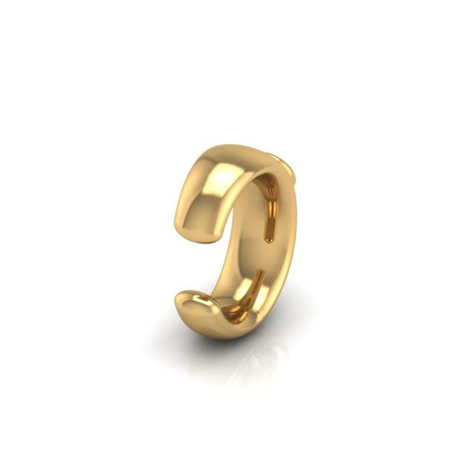 Wide Cyclops Mid Ear Cuff in 14K Gold