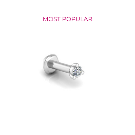 You're-a-Stud Flat Back Stud in 14K White Gold